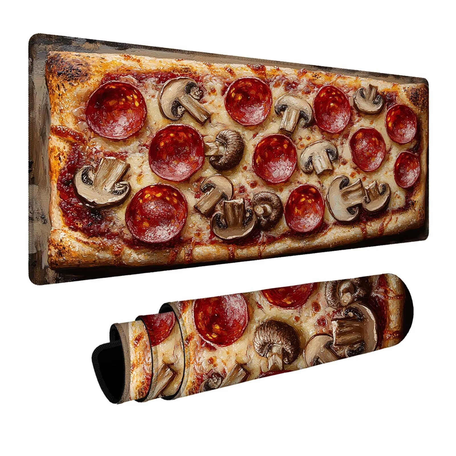 Podkładka pod mysz do pizzy Wodoodporna podkładka pod mysz Gastronomia Podkładka pod mysz xxl 140 x 60 x 0,3 cm Zwiększona dokładność i szybkość szyte krawędzie dla laptopa Klawiatura Gracz Dekoracja
