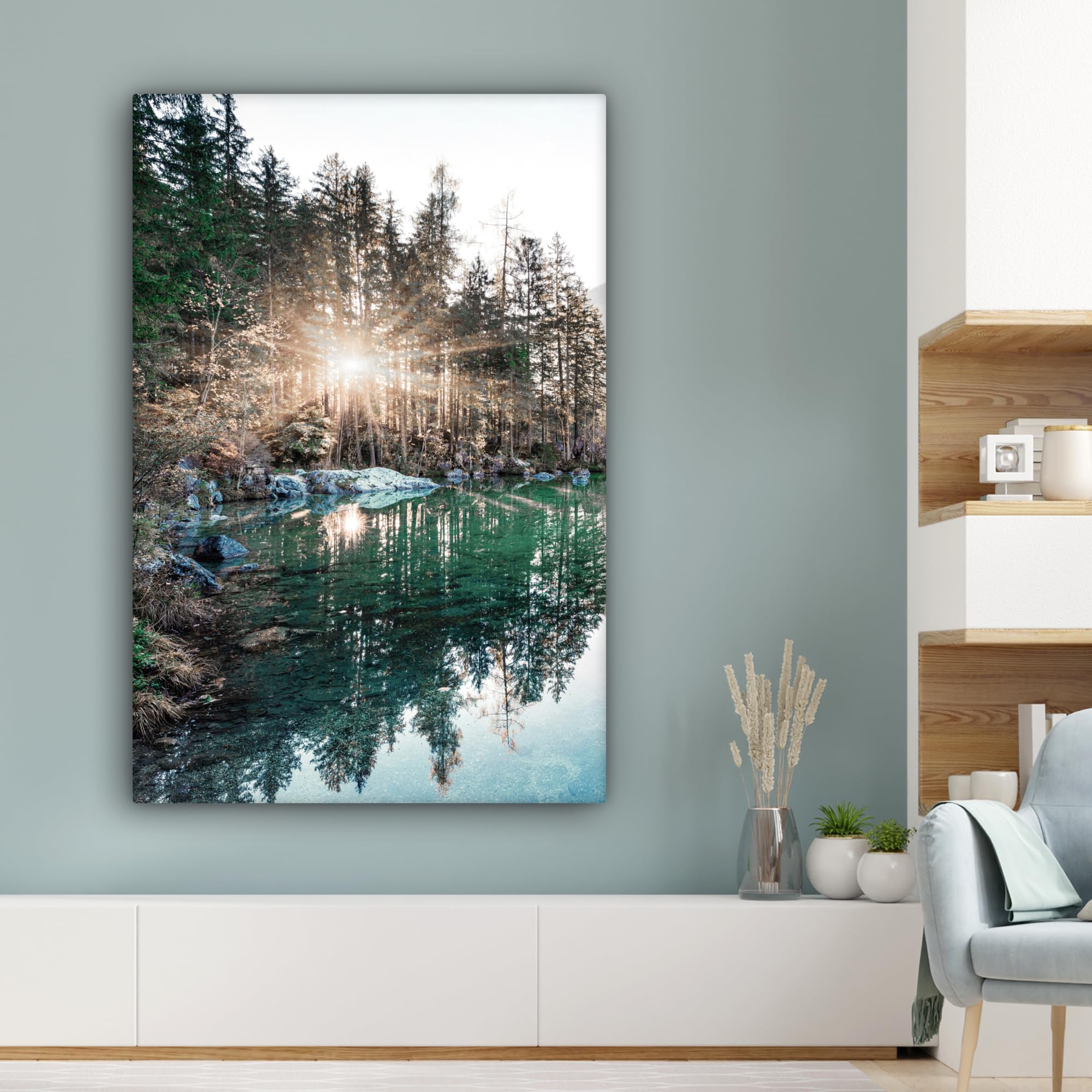 ERJIE Dipinti su tela Quadri moderni per soggiorno Poster e stampe Decorazioni scandinave, Cornice interna 40x80 cm facile da appendere