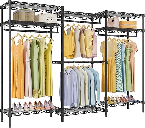 VIPEK V5i Plus - Perchero de alambre resistente para colgar ropa, armario grande independiente, armario de metal con estantes ajustables para