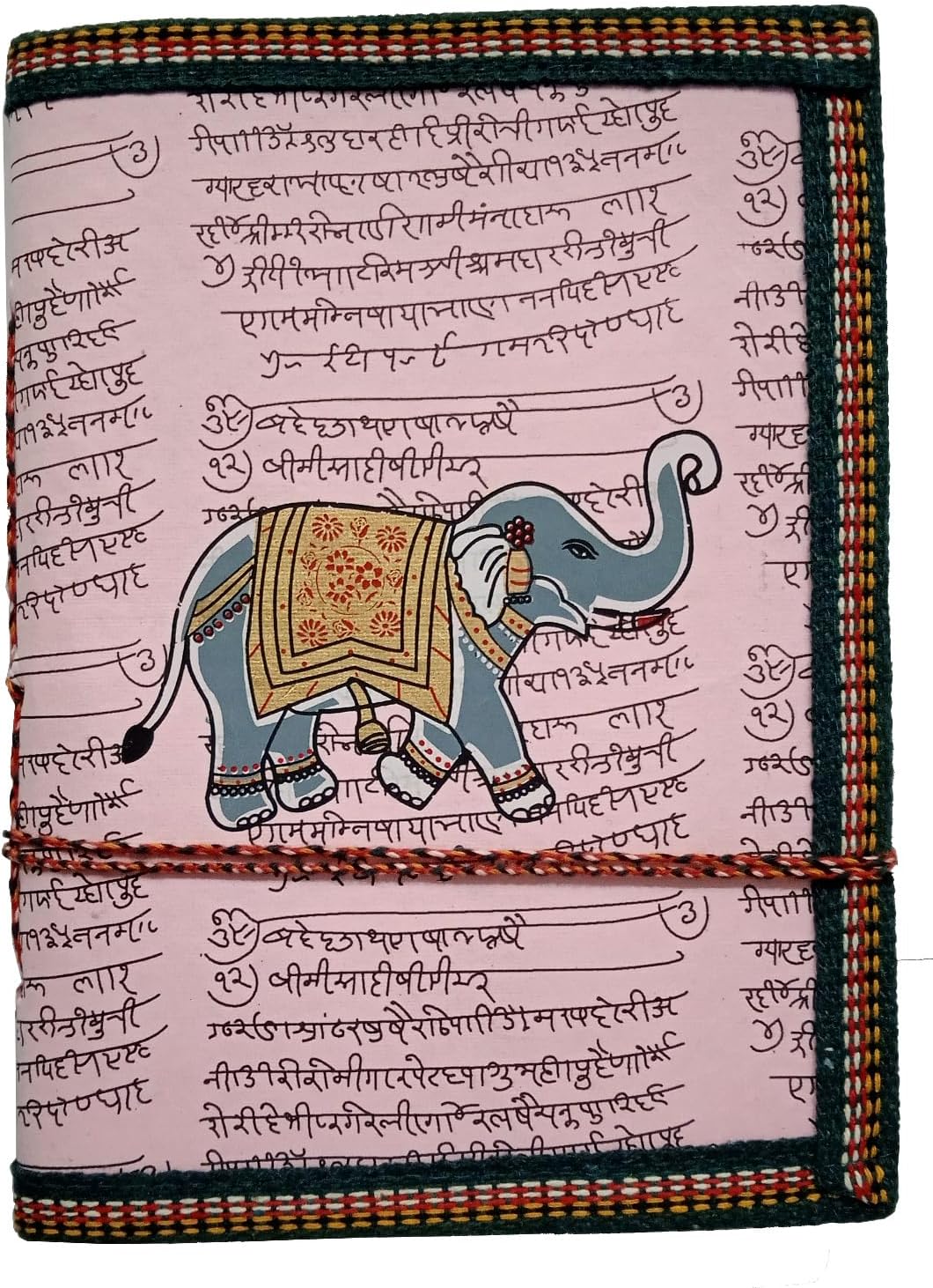 Purpledip Handmade Paper Journal Diary Notebook Jolly Elephant: Stitched In Traditional Indian Style (10408)