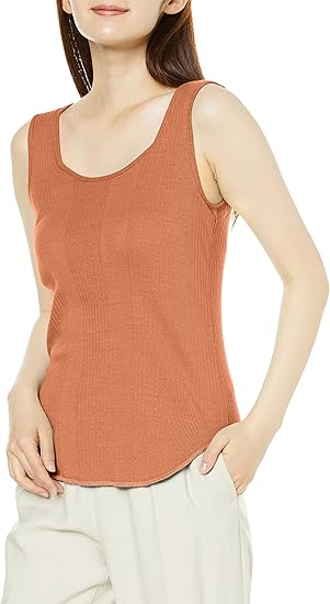 Amazon | [ヤヌーク] リブ タンクトップ レディース 57111908 F