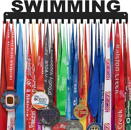 Vista 10 de Soporte para medallas – She Believed She Could She Did – Soporte personalizado para medallas para corredor de carreras deportivas, placa de metal