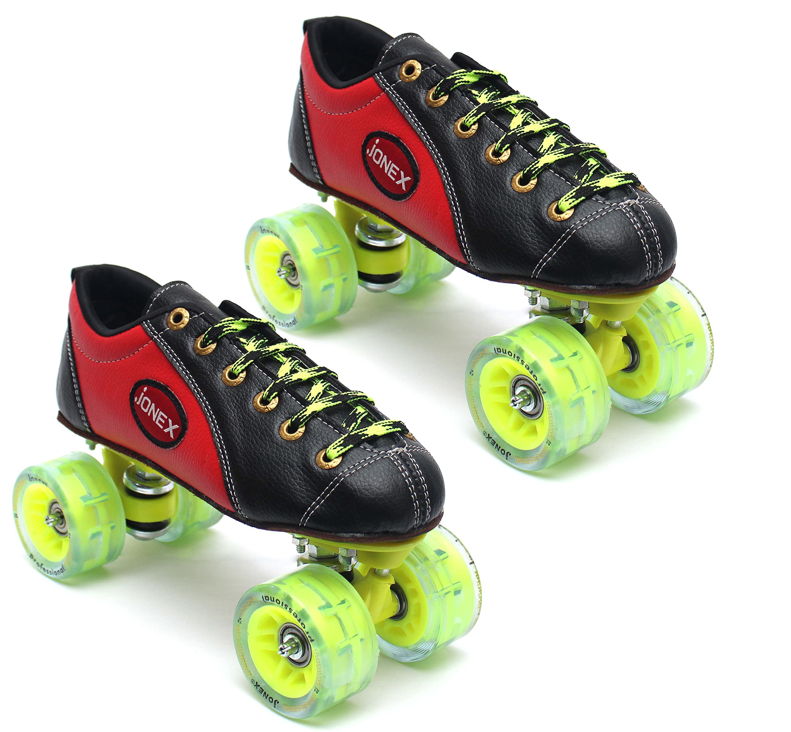 JJ Jonex Shoe Skates for Kids, Fix Body (4 UK/Ind, Black Red- Professional)-image-14
