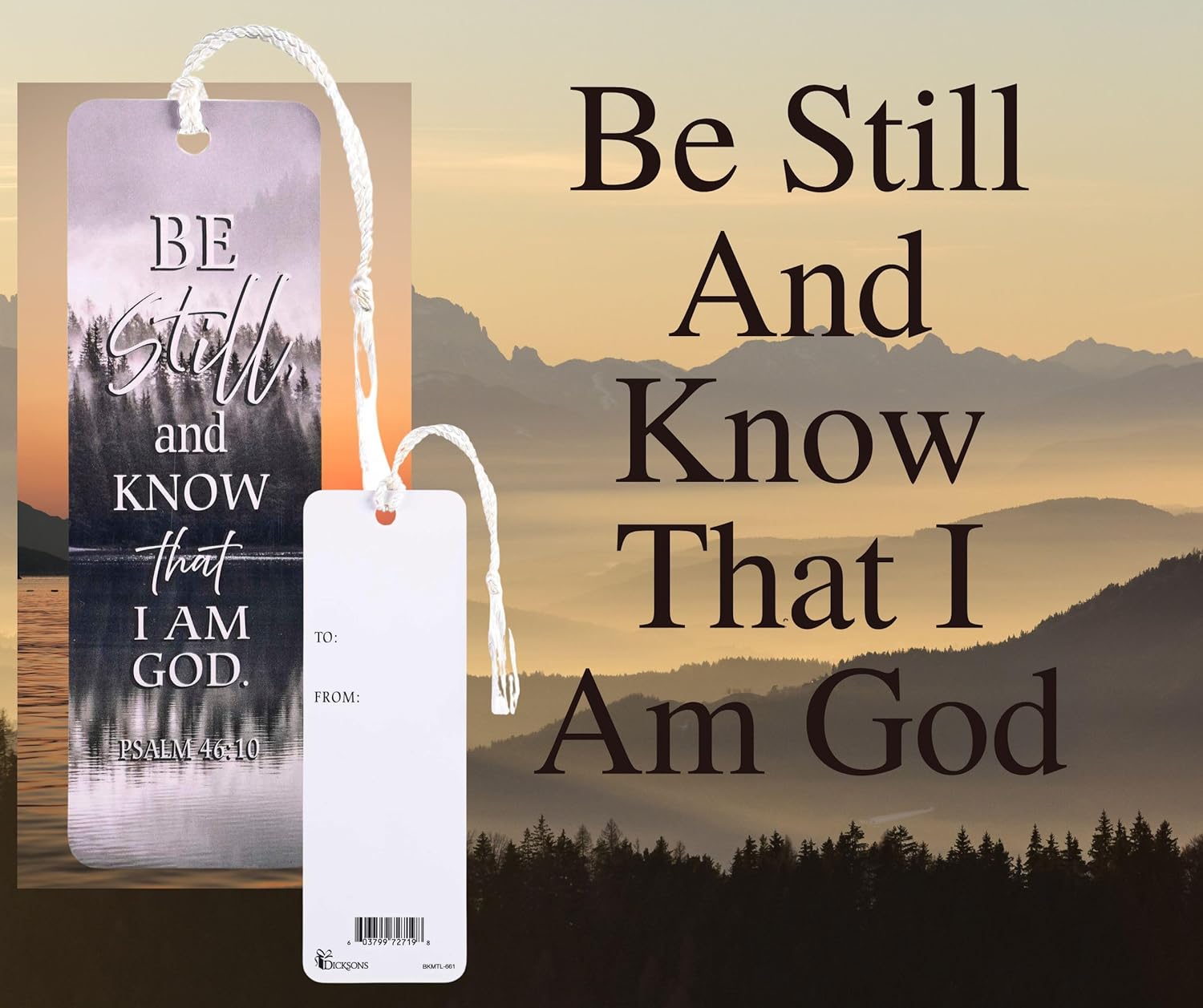 Dicksons インスピレーションを与えるクリスチャンタッセルブックマーク 本や小説用 2 x 6インチ 紙 Be Still a