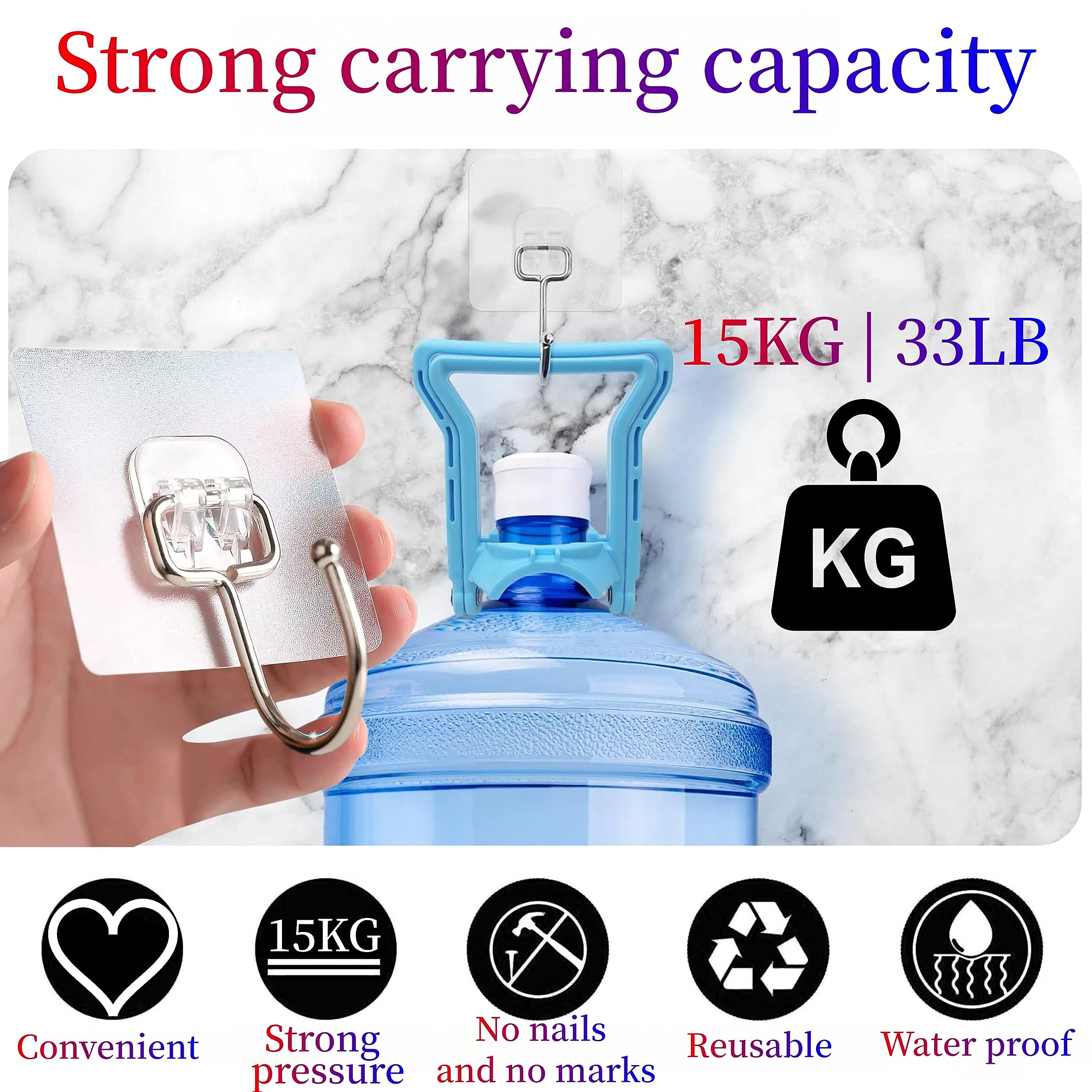 10 Transparente Klebehaken - Wasserdicht & Löcherfrei Für Küche & Bad