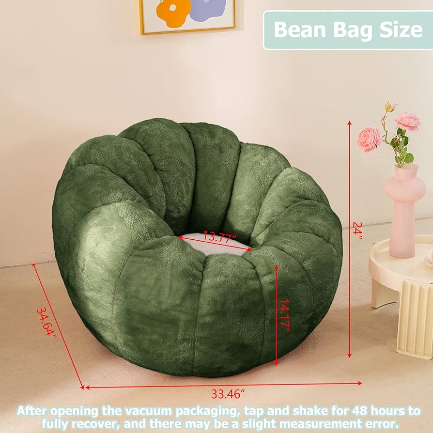 Amazon.com: IEVENW Pumpkin Bean Bag Sofa Chair, Bean Bag Chair