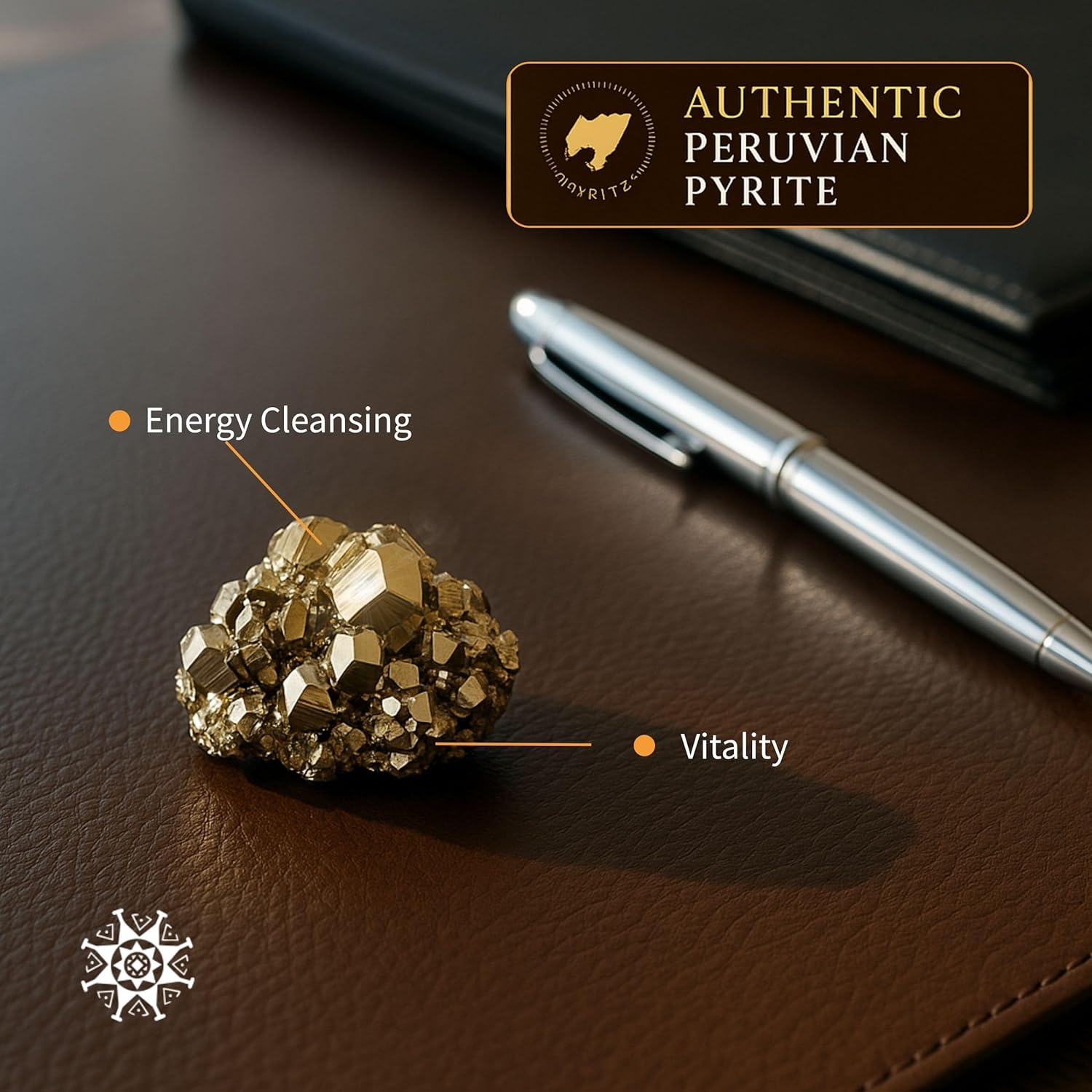 Natural Pyrite Crystal from Peru | Brilliant Cubic, Octahedral or Pyritohedral Crystals | Iron Pyrite Stone with Healing Properties for Collection, Decoration, Gifting, or Jewelry Making