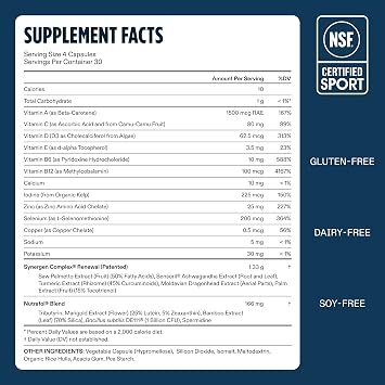 Nutrafol Men 50+ Hair Growth Supplements, Clinically Tested for Visibly Thicker Hair and Scalp Coverage, #1 Dermatologist-Recommended Hair Growth Supplement Brand - 1 Month Supply