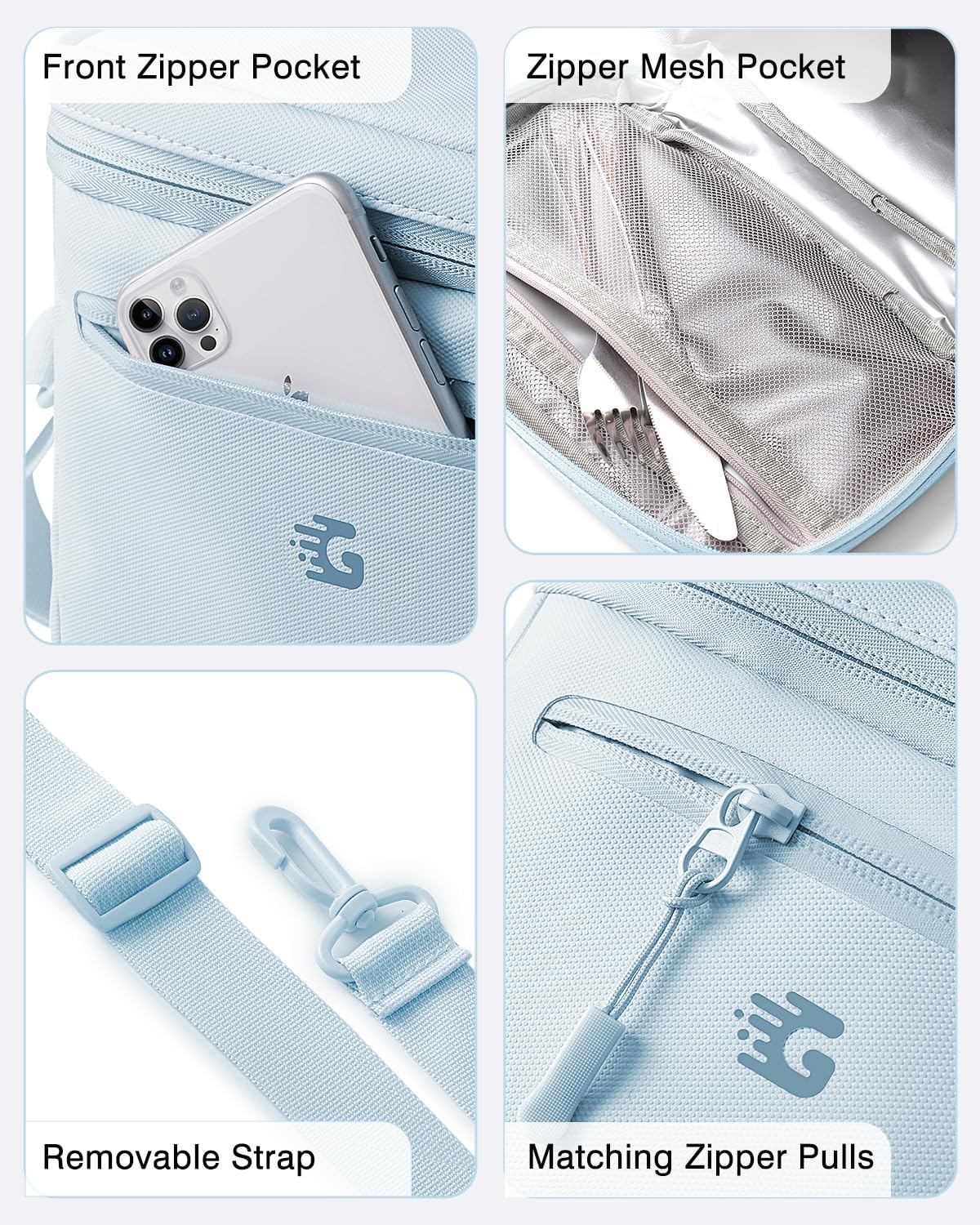 Insulated Lunch Box Bag Women Girls - Waterproof Leakproof Lightweight Reusable Cooler for School Work Picnic - Back to School - Image 8