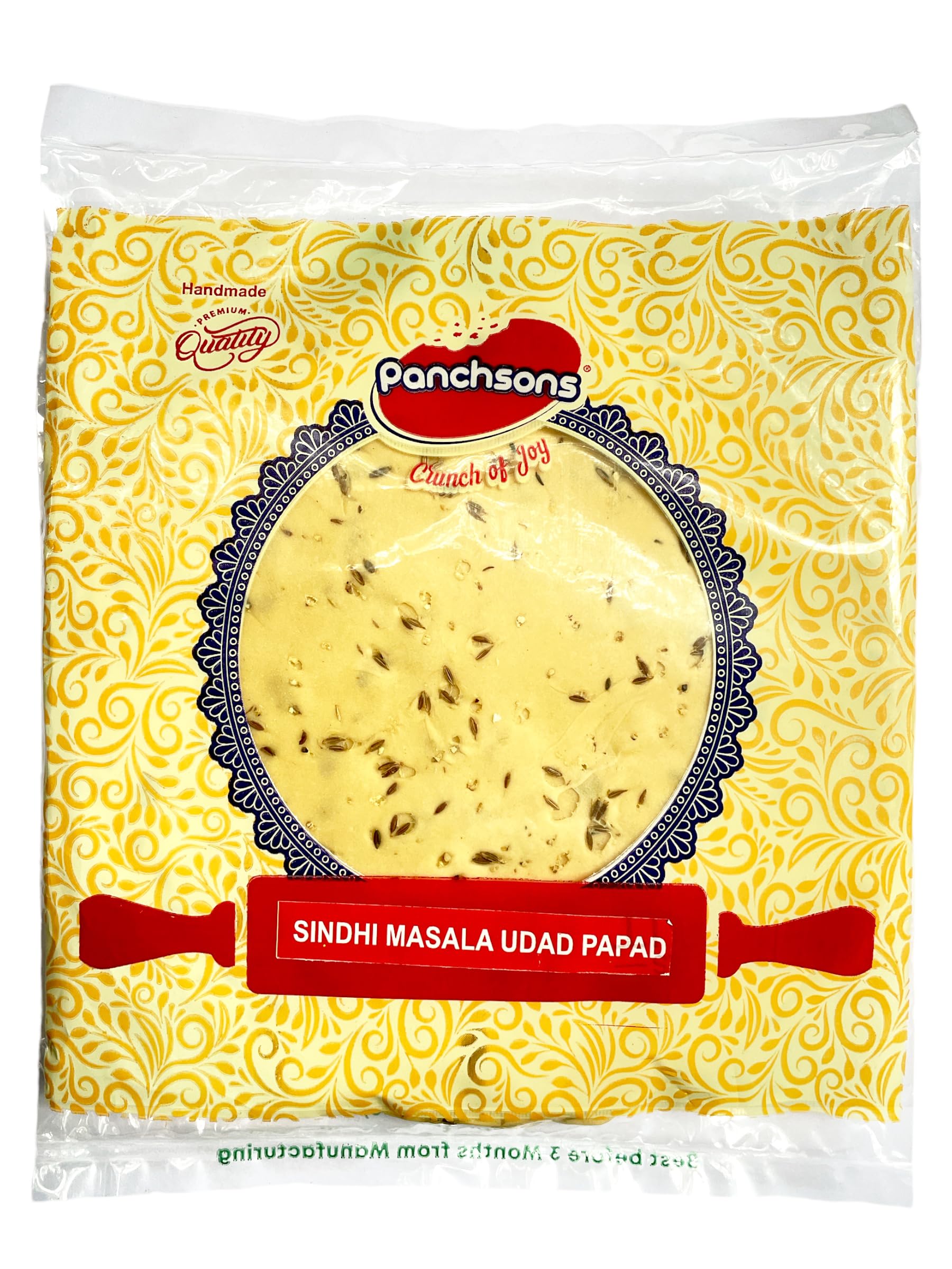 Panchsons Sindhi Masala Udad Papad | Handmade Papad | Spicy and Salty | 400 Gram | Jeera Papad | Tasty and Flavourful (B0CV3L1X7F) Amazon Price History, Amazon Price Tracker