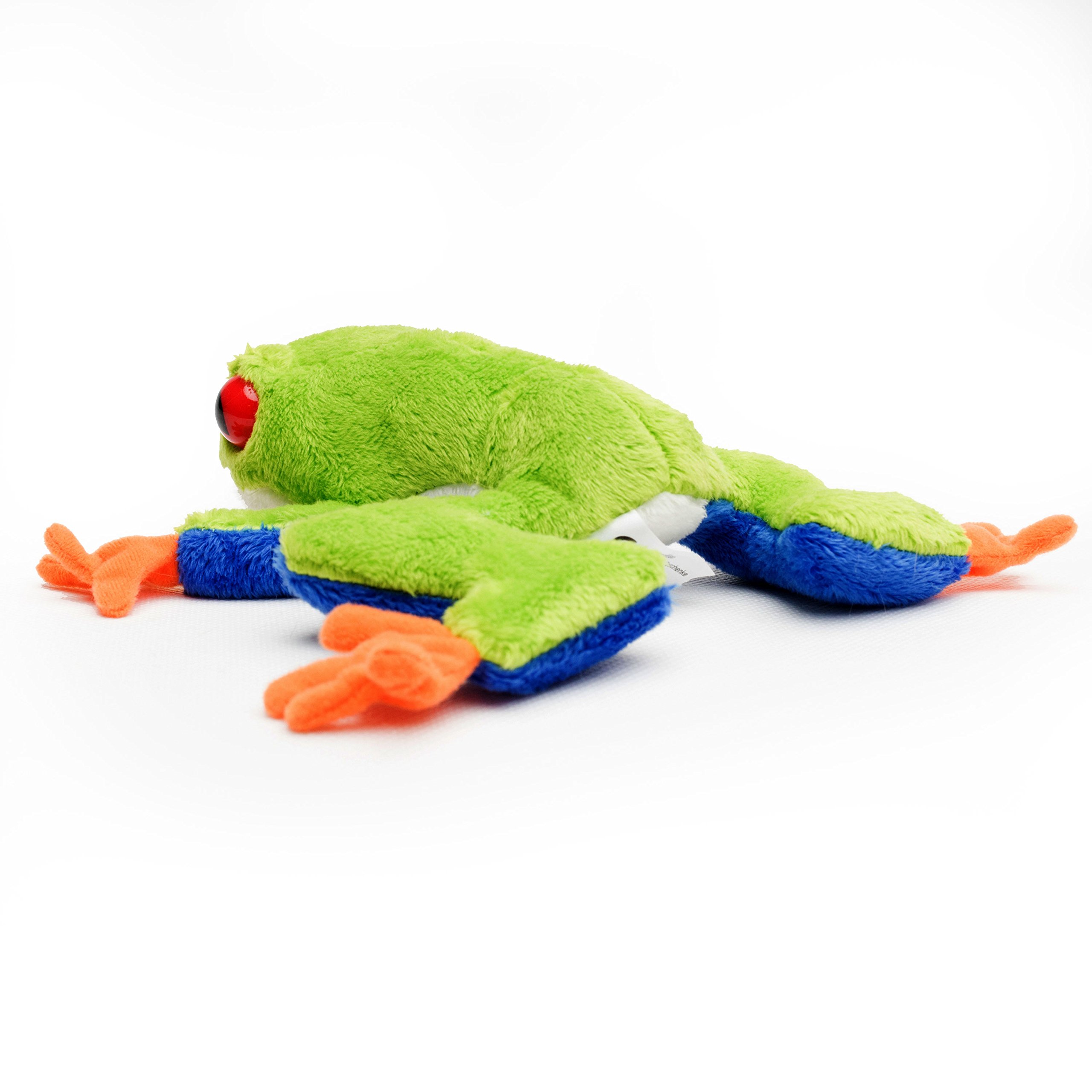 Plüschtier Erdbeerfrosch (Pfeilgiftfrosch) – Kuscheliges Amphibien-Stofftier Von SEMO, Mit Metallplakette