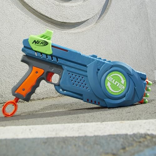 Vista 6 de Nerf Elite 2.0 Flipshots Flip-8 Blaster, barriles de dardos giratorios, capacidad de 8 dardos, 8 dardos de élite, lanzadores de espuma de juguete