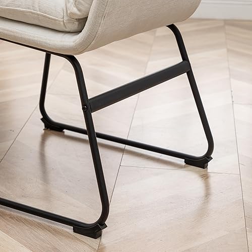 Miniatura 10 de Roundhill Furniture Milos - Juego de 2 sillas de comedor tapizadas contemporáneas, color blanco vainilla