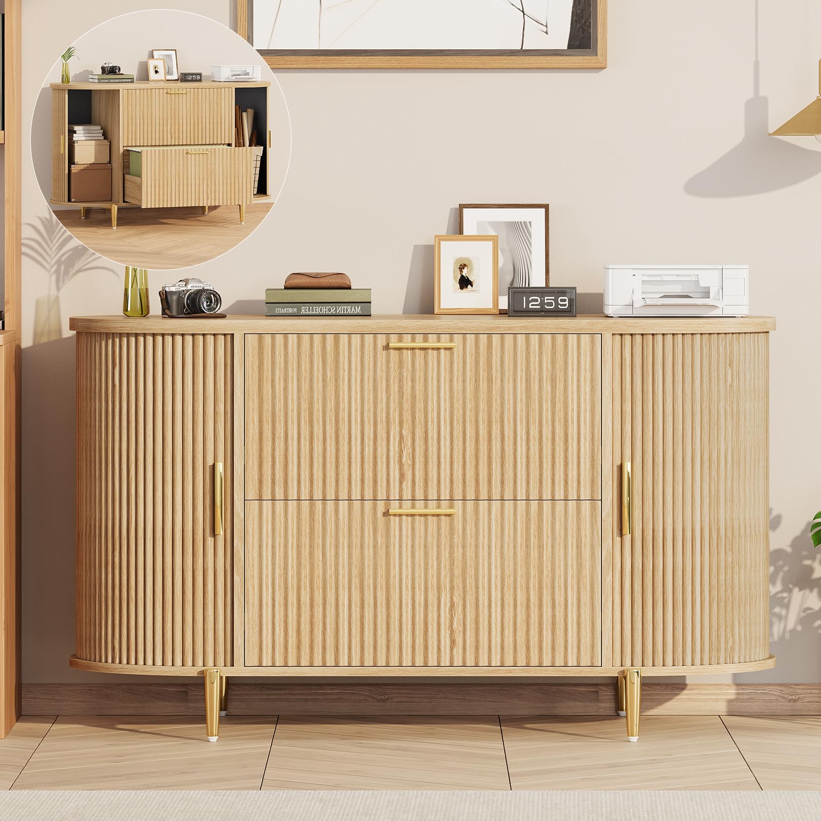 Amazon.com: SEDETA 2 Drawer File Cabinet, 39.4