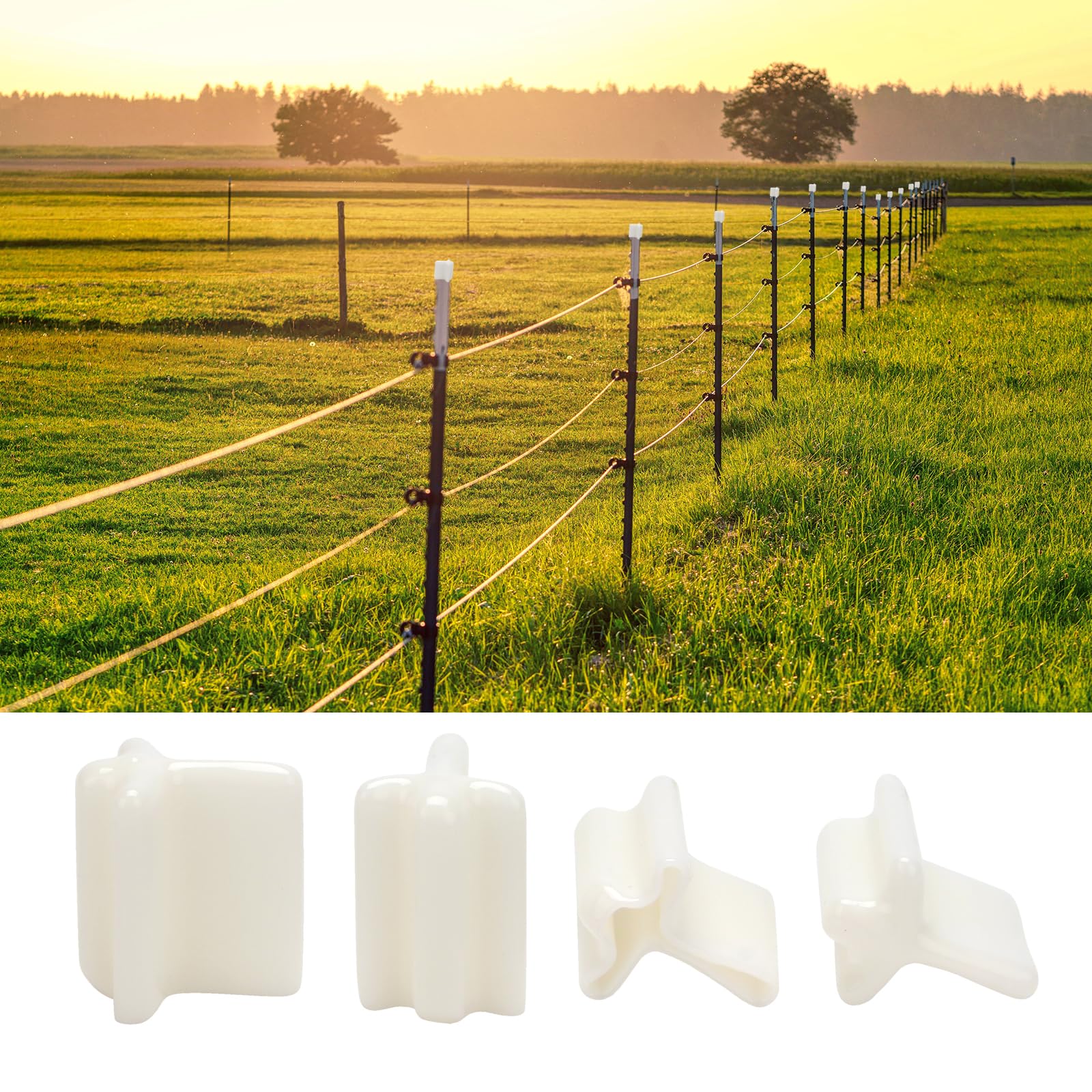 T Post Protectors 50 Pack T Post Safety Caps White Vinyl Fence Post 