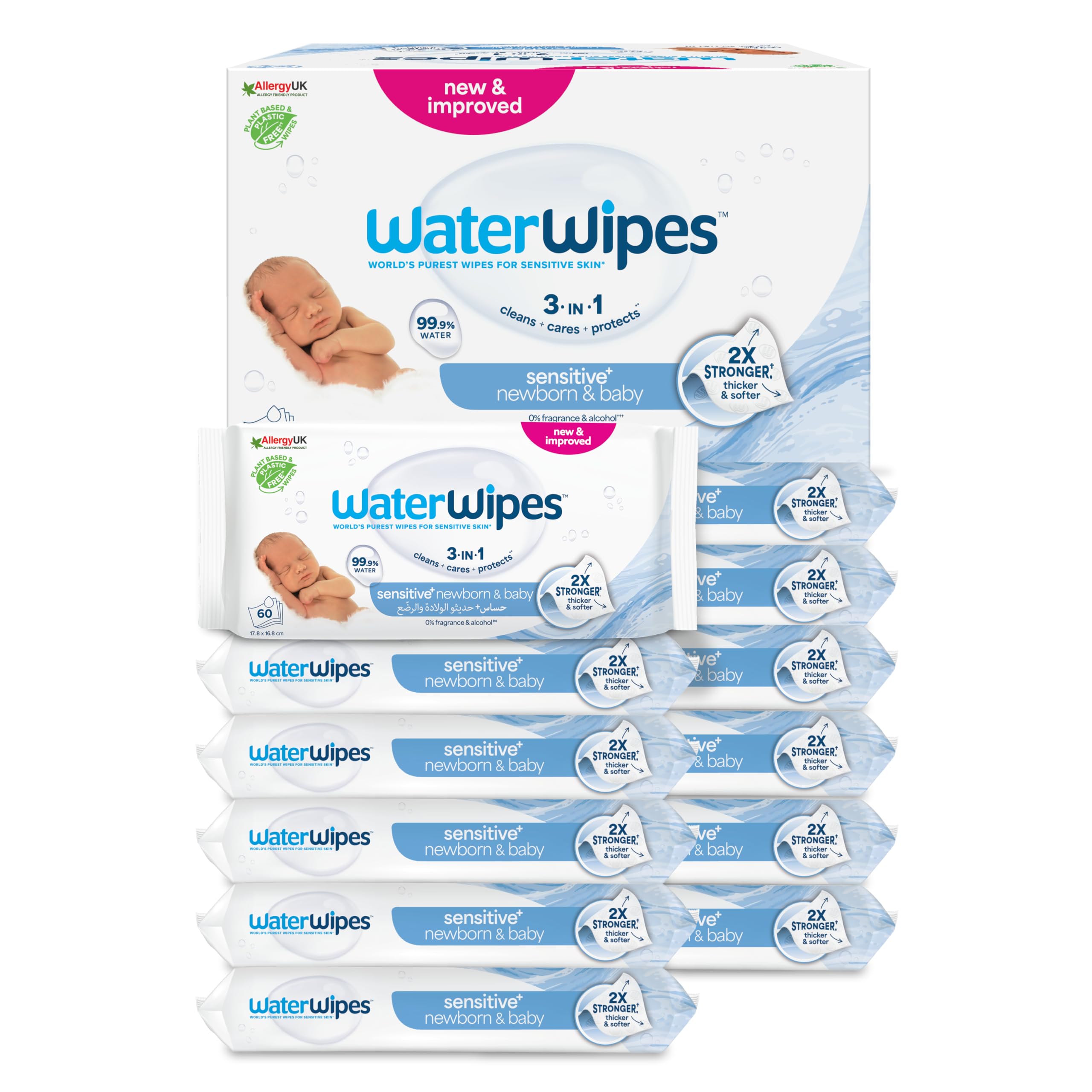WaterWipes Yeni Doğan & Hassas Ciltler için 720 Yaprak Bebek…