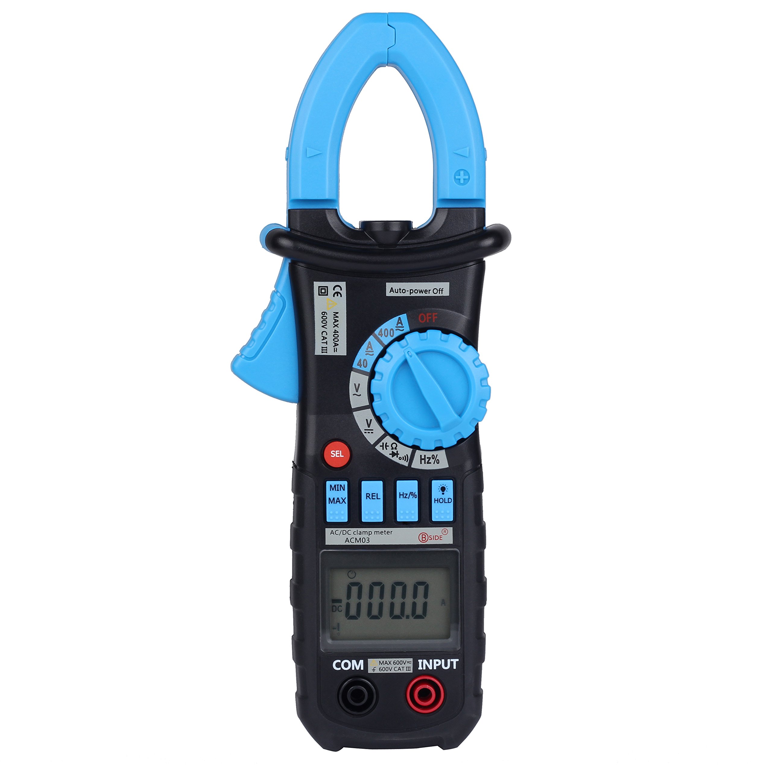 BSIDE ACM03 Auto Range Digital Clamp Meter 400 AC DC Current Hz Tester by BSIDE