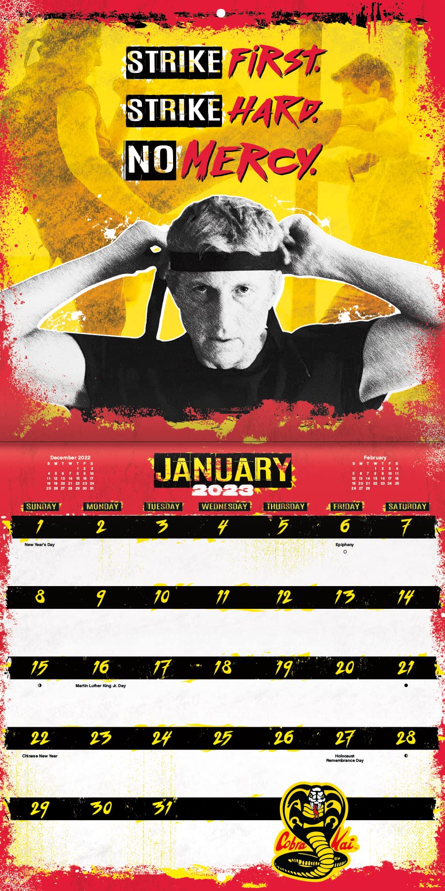 Cobra Kai Calendar 2023 -- Deluxe 2023 Karate Kid Wall Calendar Bundle with Over 100 Calendar Stickers (Cobra Kai Gifts, Office Supplies) : Office Products - Amazon.com cobra-kai-calendar-2023-deluxe-2023-karate-kid-wall-calendar-bundle-with-over-100-calendar-stickers-cobra-kai-gifts-office-supplies-office-products-amazon-com
