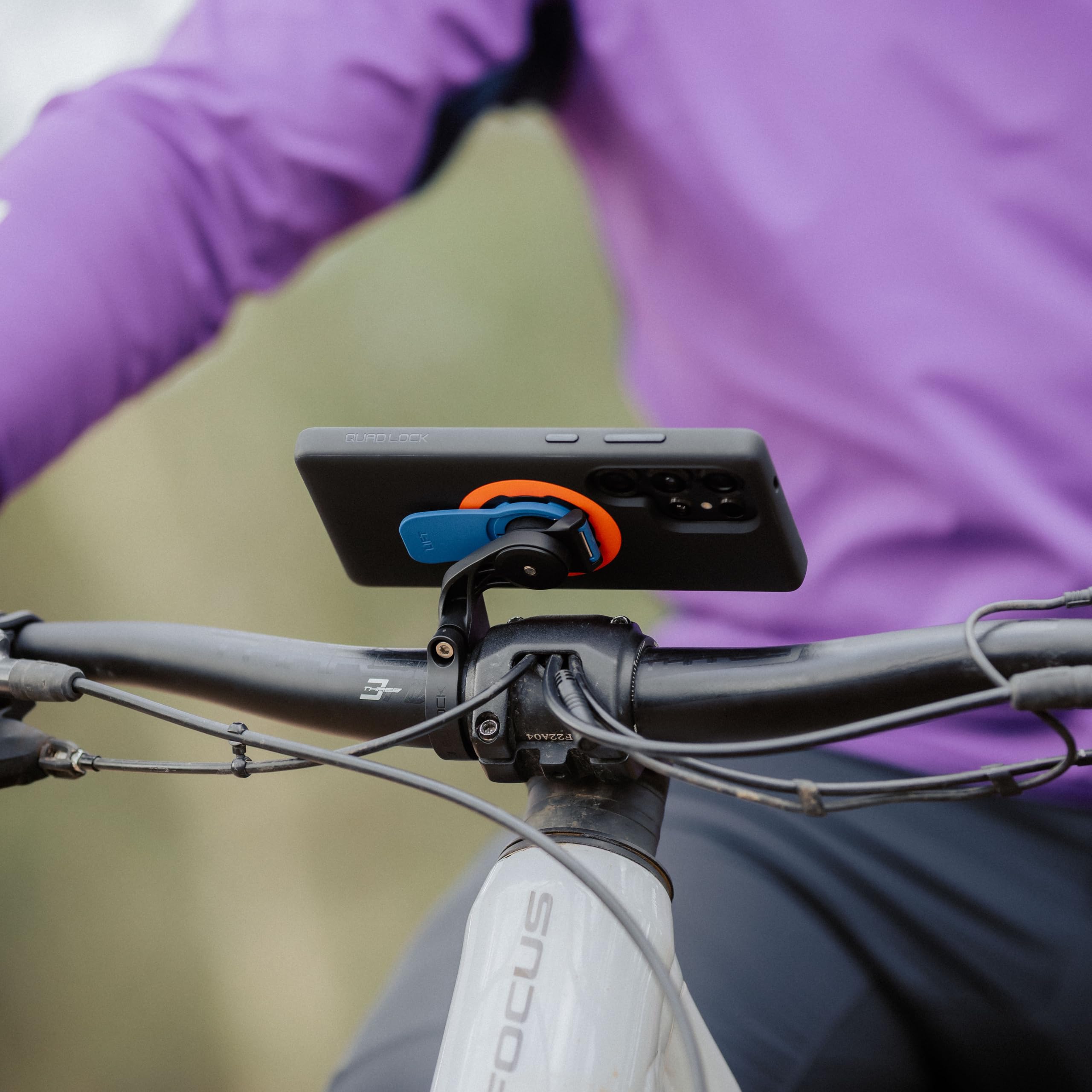 Support avant pour téléphone de vélo avec quadruple verrouillage (V3) pour iPhone, Galaxy, Pixel et adaptateurs universels