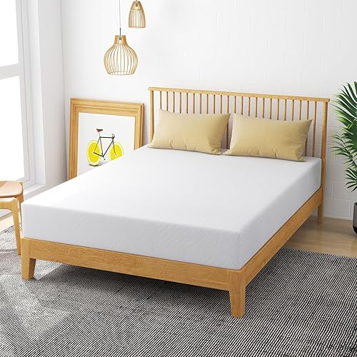 Queen Mattress, Fiberglass Free 8/10/12 inch Queen Size Bed Mattresses in A Box, Pressure Relief Gel Memory Foam, Made in USA, Medium Firm, 80" L x 60" W