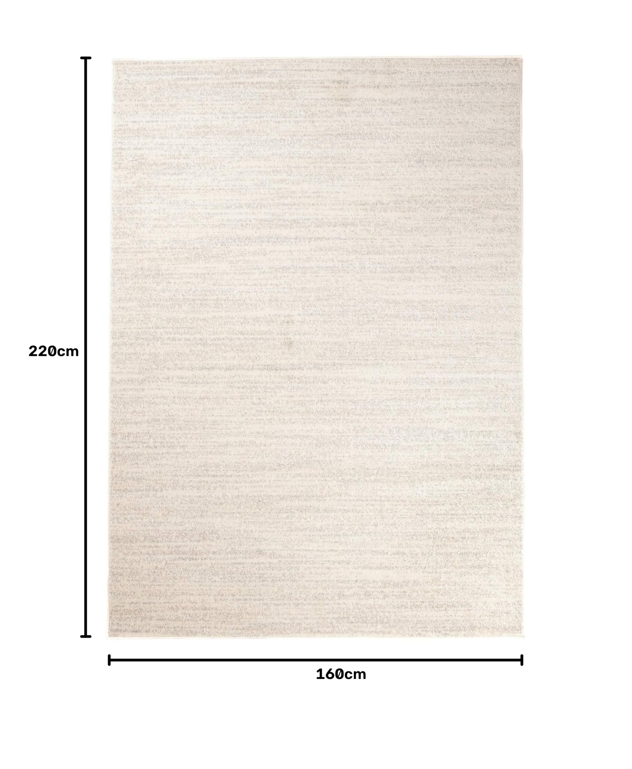 Tapiso Sari dywan z krótkim włosiem, nowoczesny, beżowy, kremowy, melanż, rozmazywany salon, sypialnia, pokój gościnny, jadalnia, Ökotex 160 x 220 cm