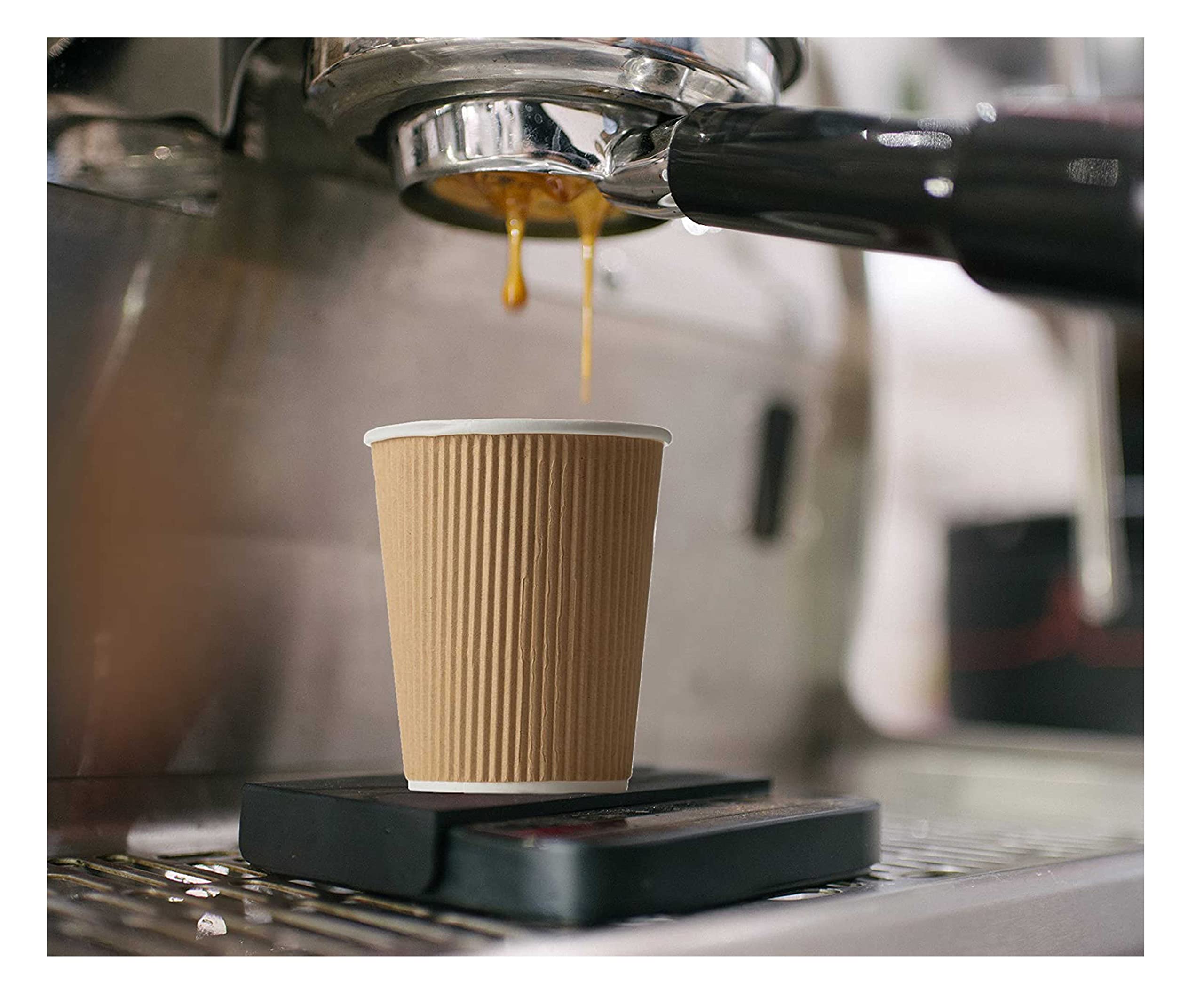 zig zag Tazze di carta usa e getta ecologiche, 150 ml, ideali per caffè e tè in feste, barbecue, viaggi ed eventi, confezione da 500 pezzi