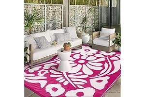 Wonnitar Outdoor Rugs 8x10: The Perfect Pink Patio Paradise