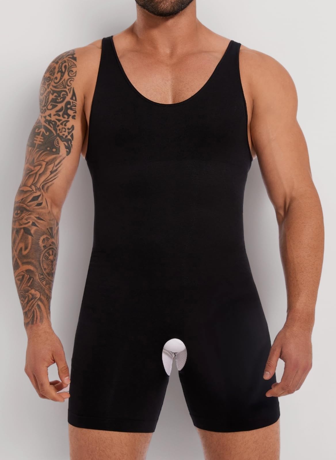 Shapewear Men's Undershirts Tummy Control Full Body Shaper Men's Underwear Bodysuit Seamless Lightweight Shaping Tank Top