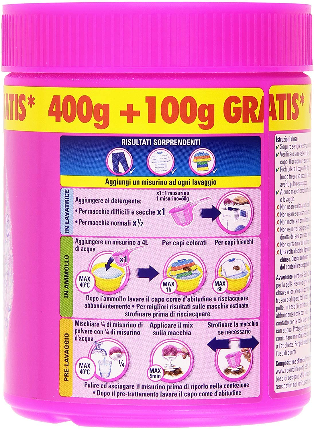 Vanish – Oxi Action – Quitamanchas – 4 unidades de 500 g [2 kg]