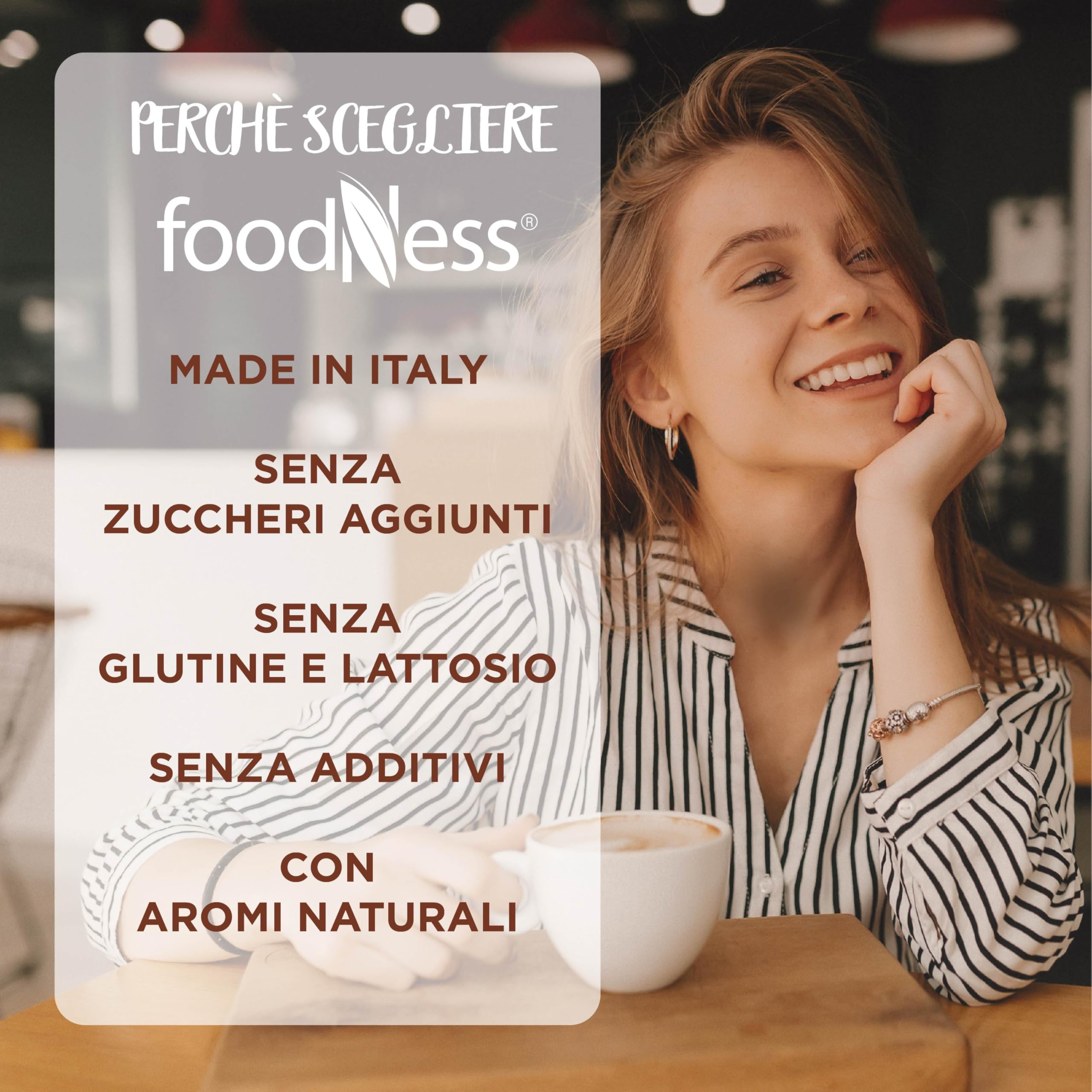 foodNess - 6 Box da 10 Capsule di Cappuccino Intenso, Capsule Compatibili con Sistema Dolce Gusto, Solubile per Bevanda Gusto Cappuccino con Latte e Caffè, Senza Glutine, Lattosio e Zuccheri Aggiunti