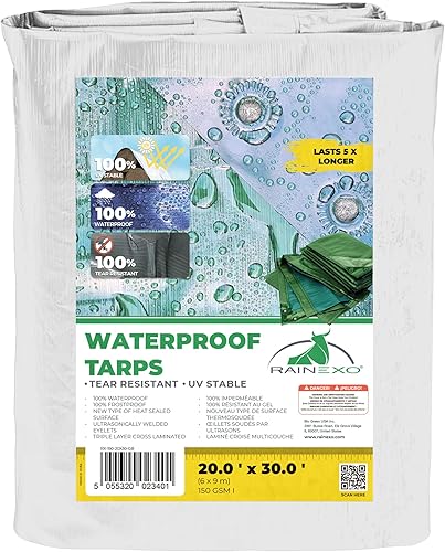 Miniatura 7 de Bio Green RX-150-10 x 15 GB Rainexo impermeable 10 x 15  Lona multiusos resistente  Lona de película laminada cruzada multicapa  Ideal para