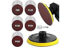 5" Inch Hook and Loop Backing Pad with 50 Sanding Discs