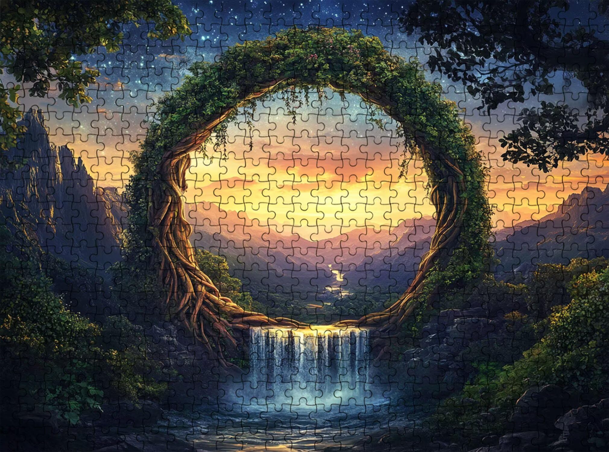 sogno paesaggio Puzzle 1000 Pezzi per Adulti, Puzzle in Legno - Collezione Classica con Poster Incluso -Sfida di Concentrazione e Passatempo Antistress, Gioco Educativo per Famiglia, 75 x 50 cm f0-787