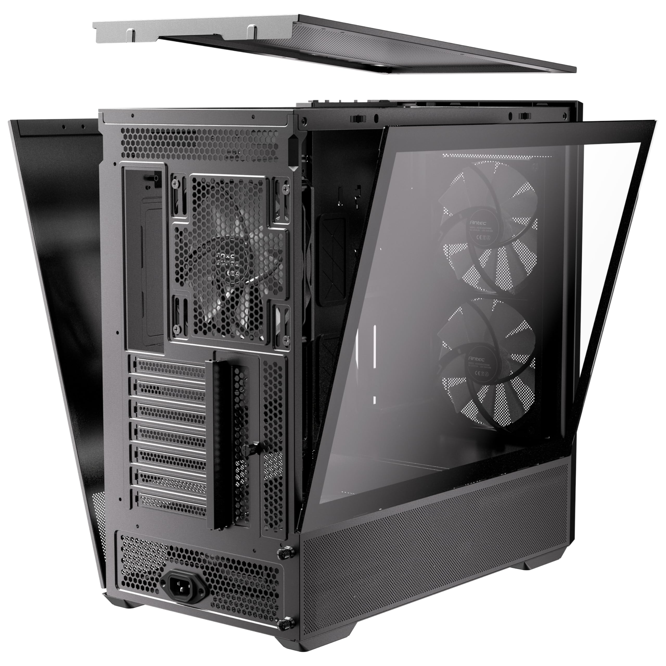 ANTEC Flux Rear ATX/Micro-ATX/ITX Boîtier Midi Tower PC, Noir