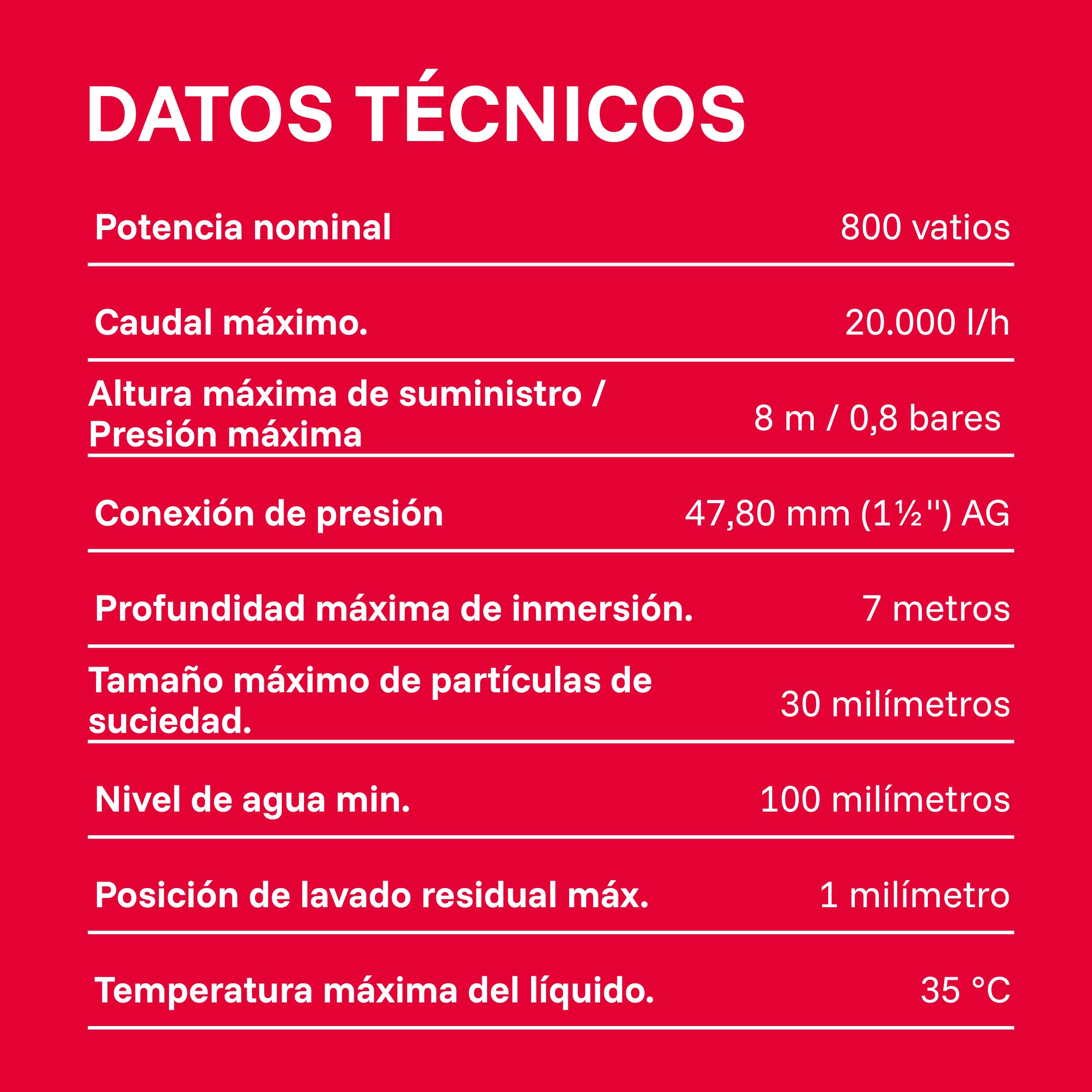 T.I.P. Máxima 350 I-PX DUO 30711 Kit de protección contra inundaciones, con una capacidad de 20 000 l/h, con cesta de filtro y manguera contra incendios, incluye conector C Storz