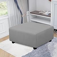 Vista 2 de Easy-Going - Funda elástica cuadrada para otomana, protector de muebles para taburete plegable de almacenamiento, funda suave rectangular con parte