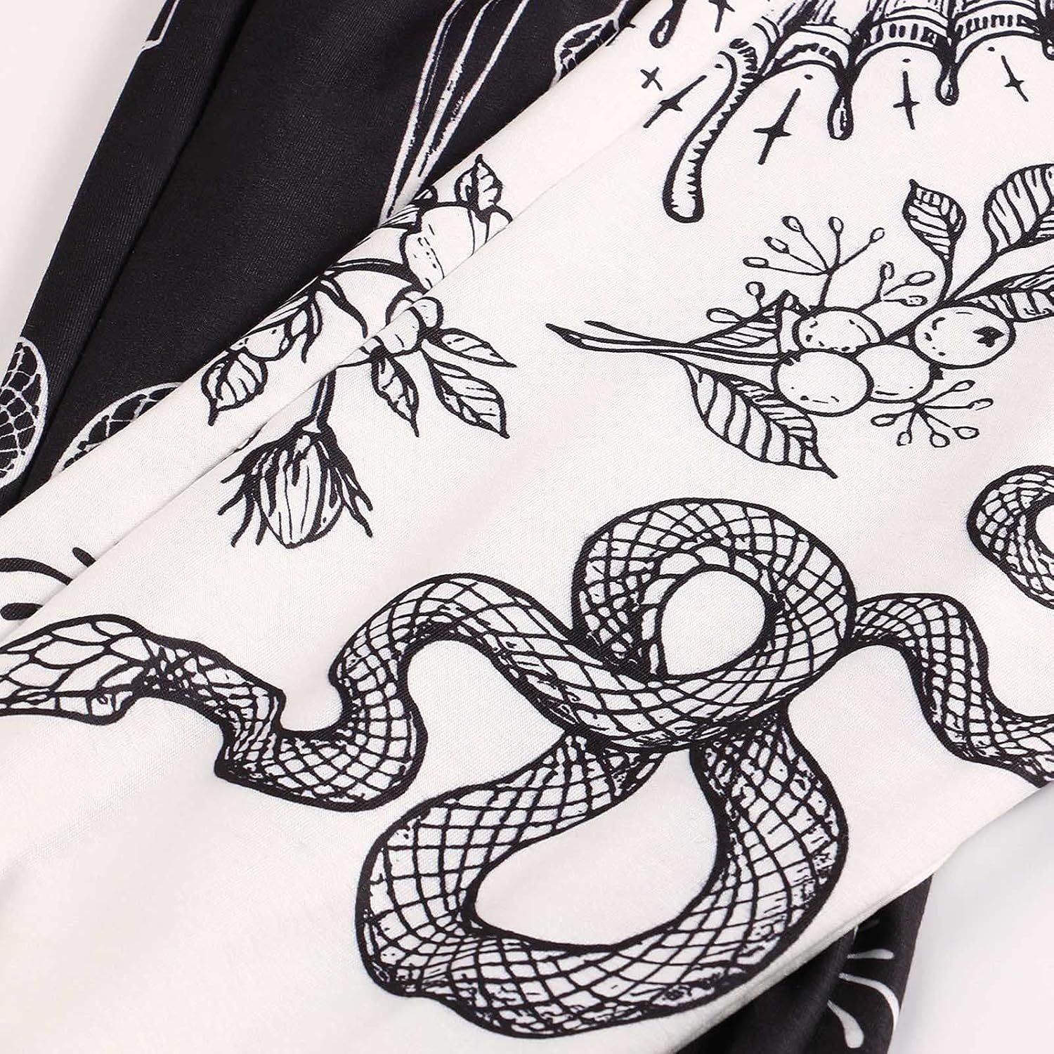 Amuver Women's Boho Hippie Harem Pants High Smocked Waist Printed Patchwork Sweatpants Yoga 90S Goth Baggy Casual Trousers - Image 5