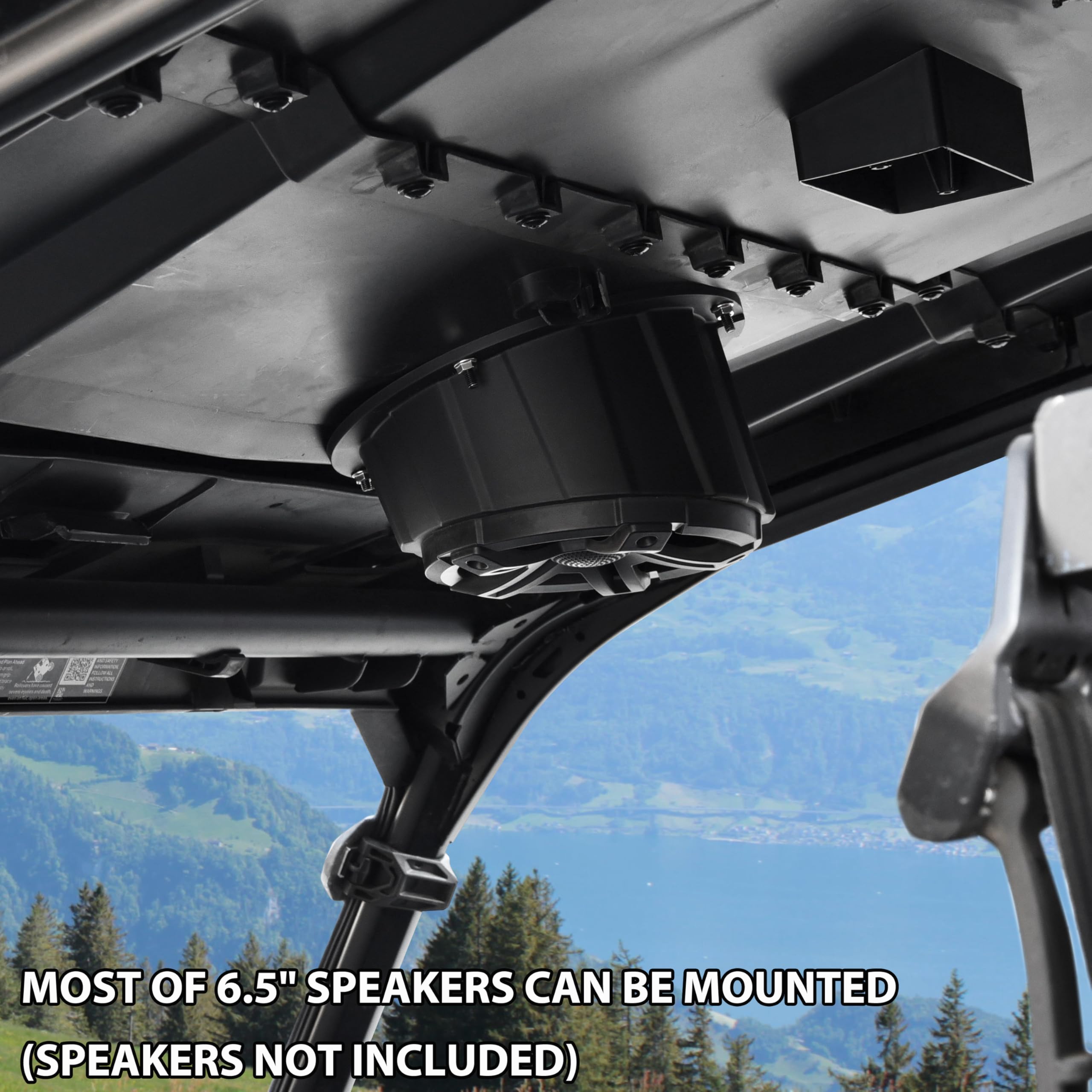 SAUTVS UTV One Pair Roof Speakers Pods Waterproof Dustproof Universal 6.5
