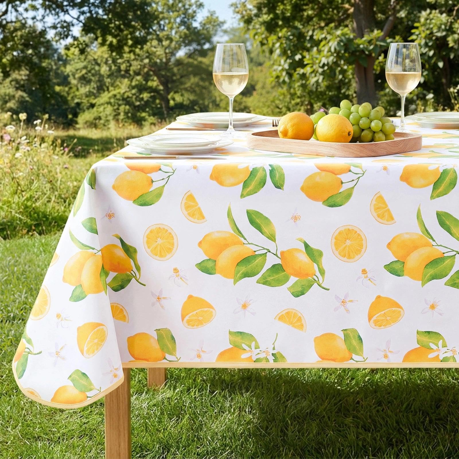 FIBORIA Wachstuchtischdecke Tischdecke Outdoor Wetterfest