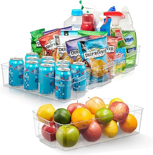 Miniatura 1 de Cheer Collection Contenedores organizadores transparentes para refrigerador, sin BPA, para despensa, refrigerador, herramientas y gabinetes, 14.5