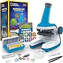 NATIONAL GEOGRAPHIC Microscope for Kids - Science Kit with an Easy-to-Use Kids Microscope, Up to 400x Zoom, Blank and Prepared Slides, Rock & Mineral Specimens, STEM Project Toy