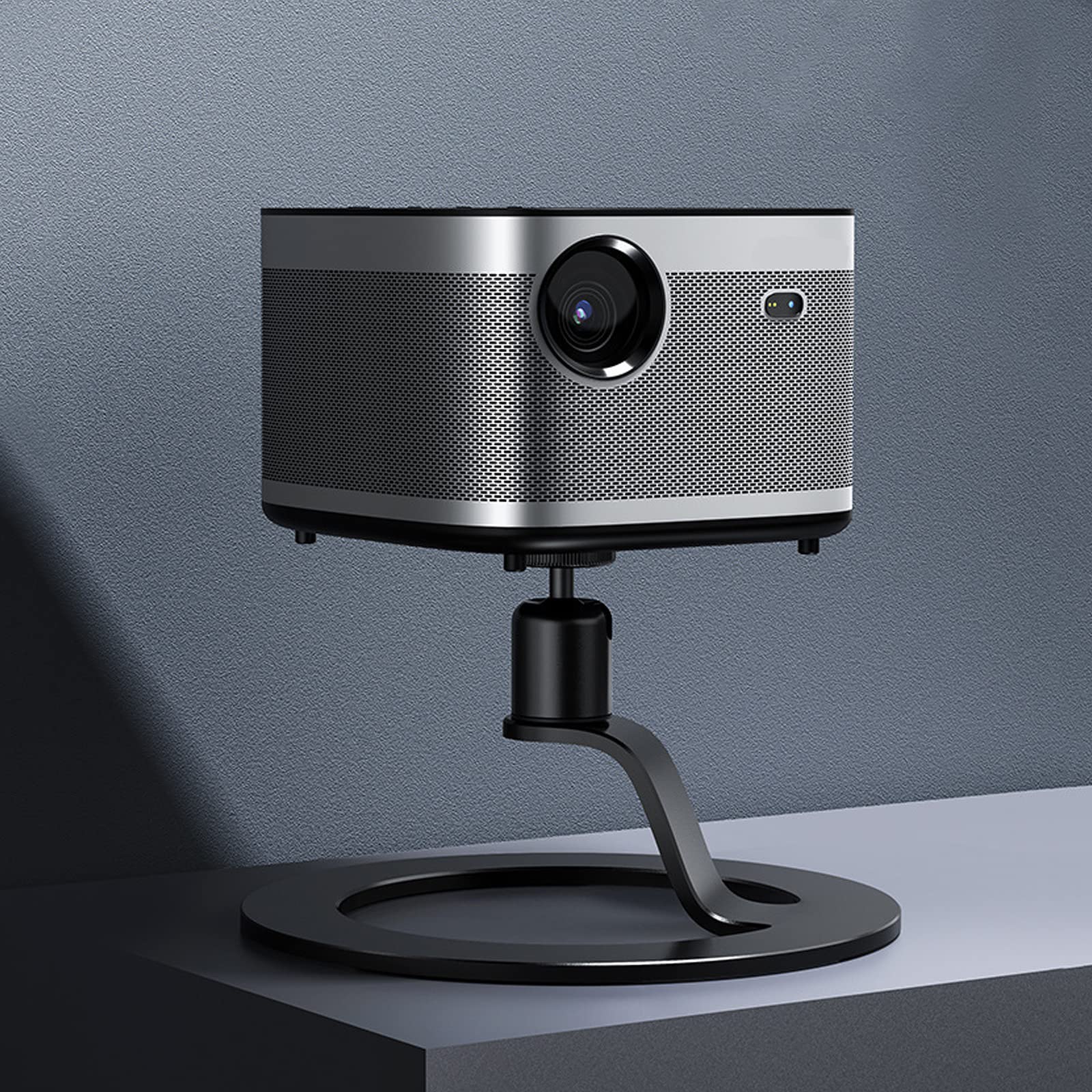 MENAYODA Beamer Ständer, Desktop Projektor Metallhalter, Universal Multi-Winkel Projektorhalterung mit 1/4-Zoll-Schraubschnittstelle, Laptop Ständer