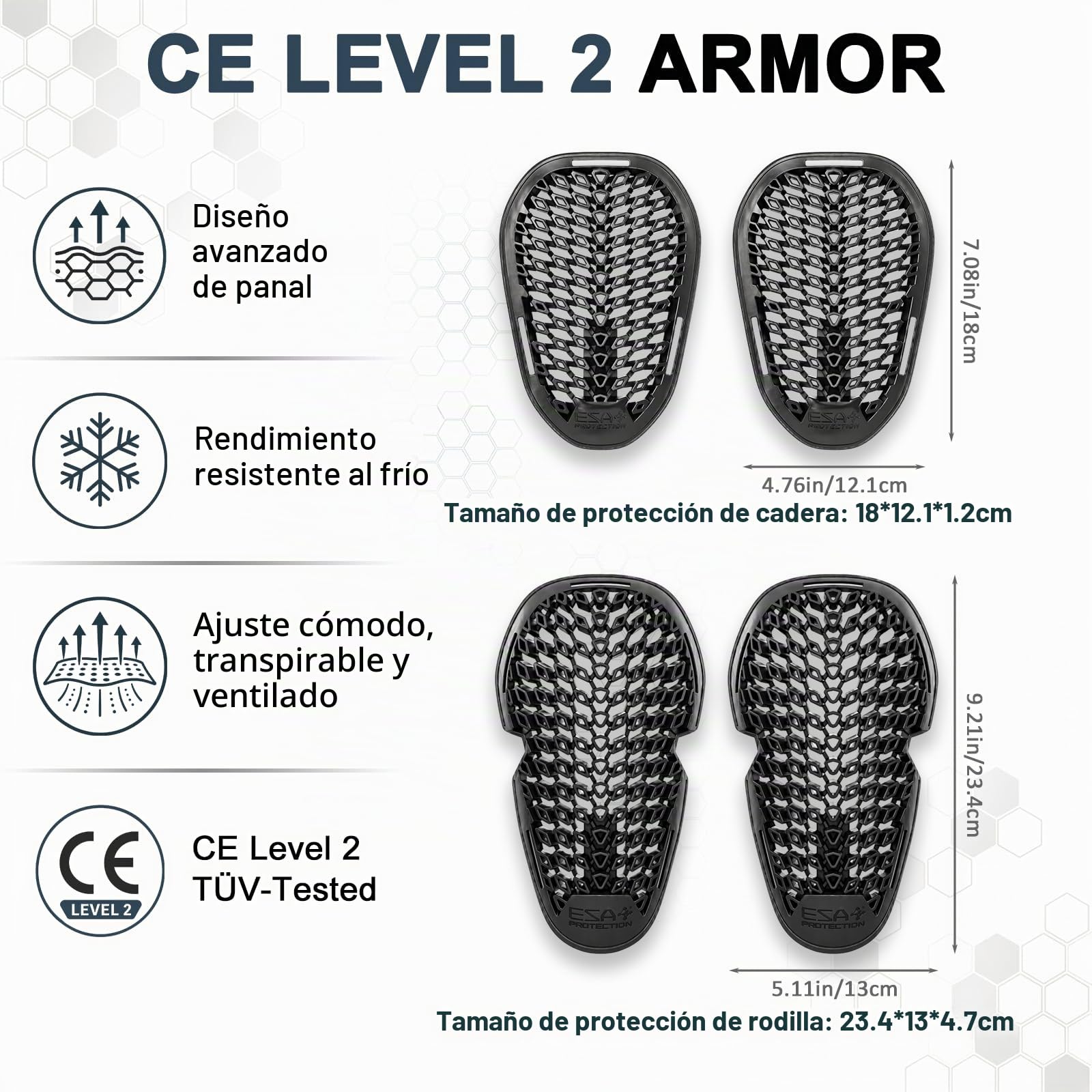 Pantalón Moto con Protecciones CE Nivel 2, Repelente al Agua | Protectores de panal EN1621-1,flexibles en frío & extraíbles,tejido textil, 6 bolsillos, para touring y ciudad, todo el año