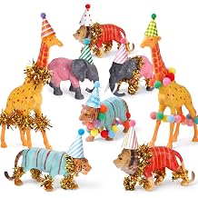 Novabright 8 Pcs Jungle Animal Cake Toppers Birthday Party Decor,Cute