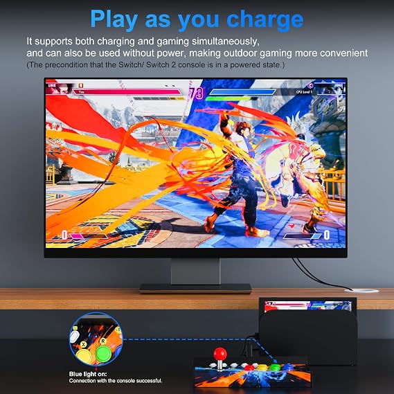 Retro Arcade Stick for Switch/OLED/Switch 2 Console with Screenshot Button
