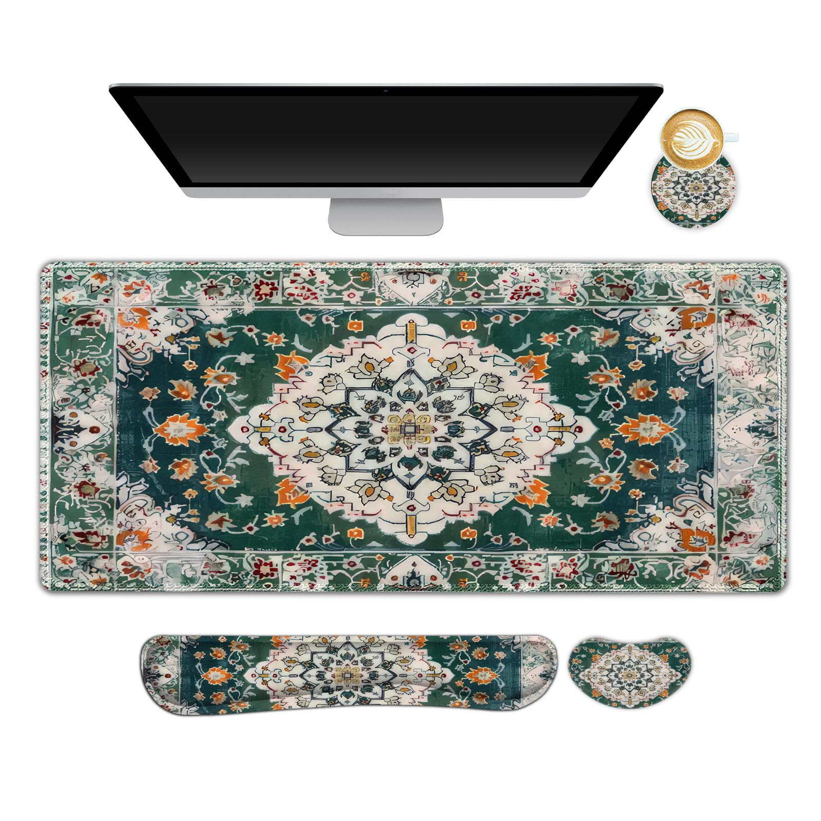 AIMSA Gaming Mouse Pad Set - Wrist Rest & Coaster -8
