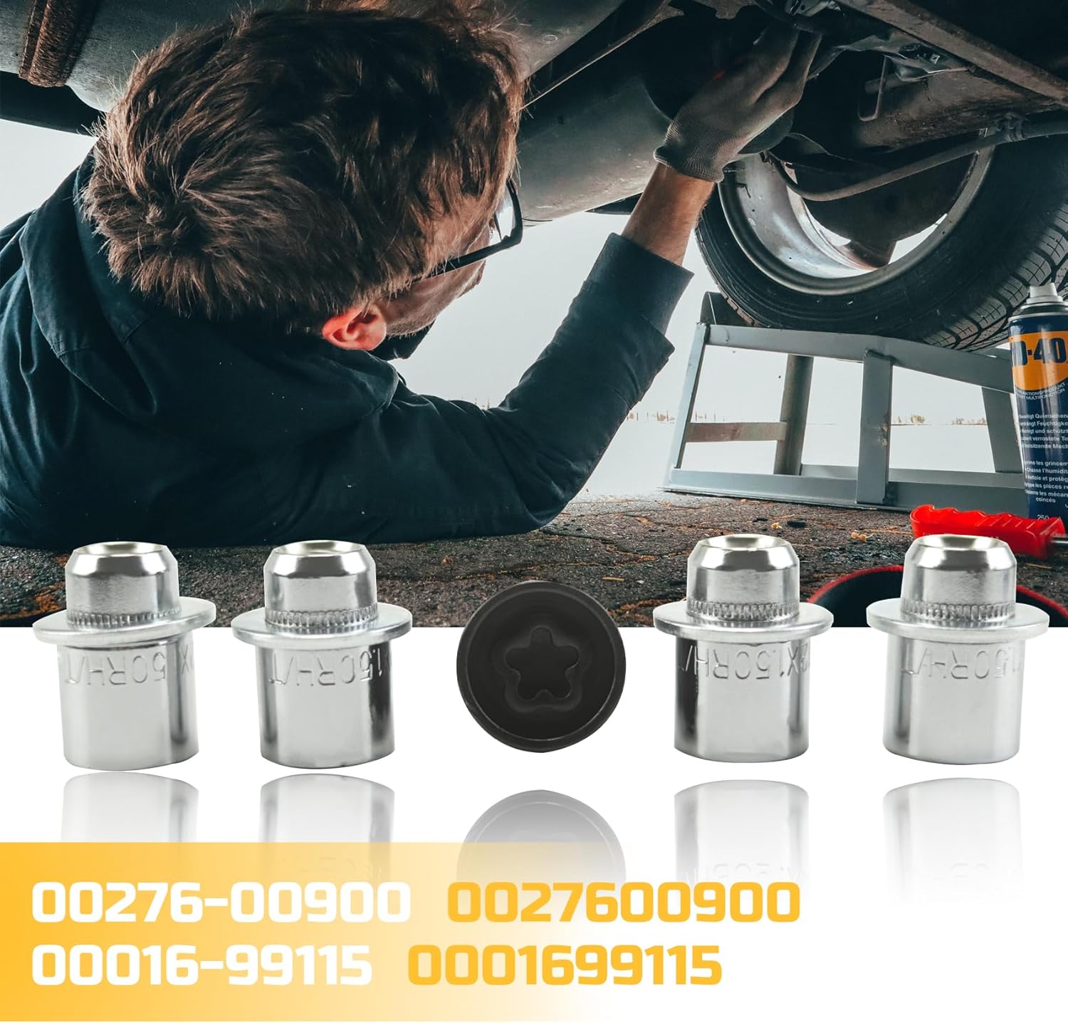 Wheel Locks Anti Theft Locking Lug Nuts Set M12 X 1.5 Fits for Toyota Prius Camry Tacoma Corolla RAV4 IS350 ES350 RX350 GS350 2001-2022 Replaces#00276-00900,0027600900