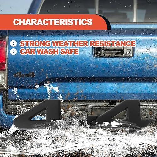 Miniatura 7 de Insignia universal de 4 x 4 con logotipo 3D, cobertura completa, adhesivo 3/M compatible con 4Run|Tac|Tun SUV Truck Pickup Modelo 3D ABS 4x4,