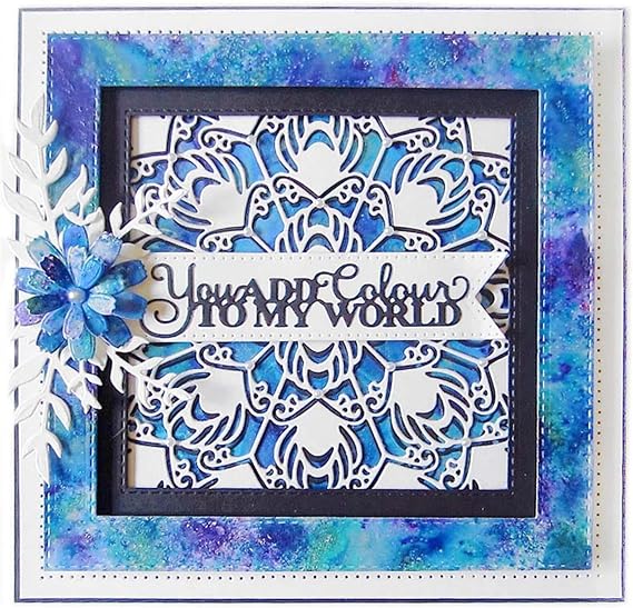 Peacock Dies for Card Making DIY Scrapbooking Embossing Lace Rectangular Frame Metal Cutting Dies for Paper Crafting Handmade Crafts Christmas Die Cuts Crafts Projects Scrapbook Album Decor