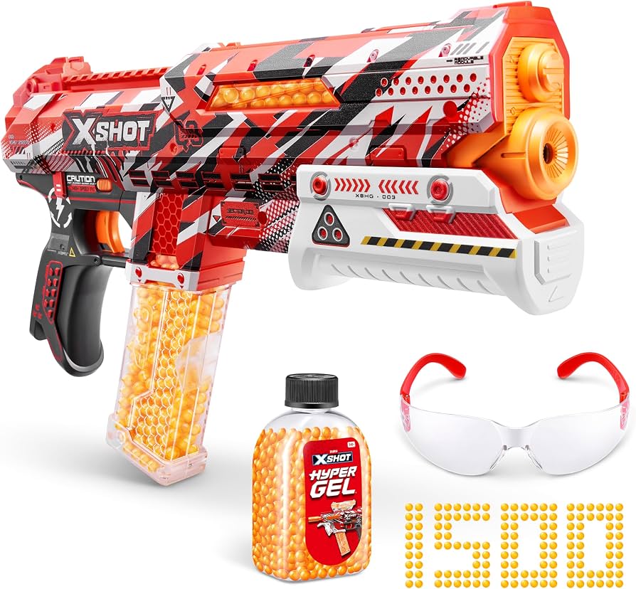 Pistola XSHOT Hyper Gel Clutch 1500 x Bolitas de Gel de ZURU